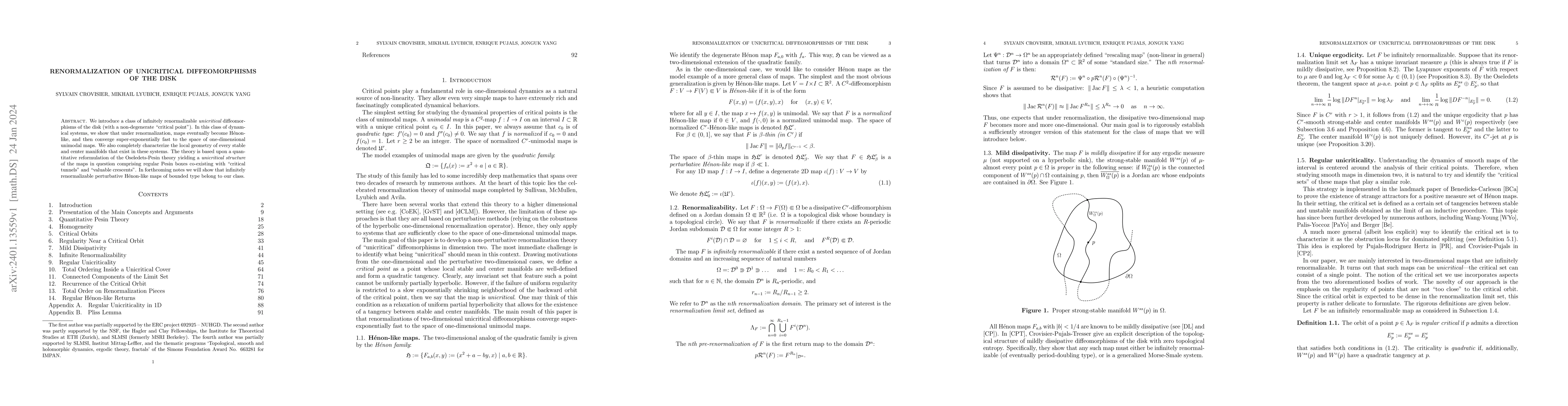 Thumbnail for Renormalization of Unicritical Diffeomorphisms of the Disk