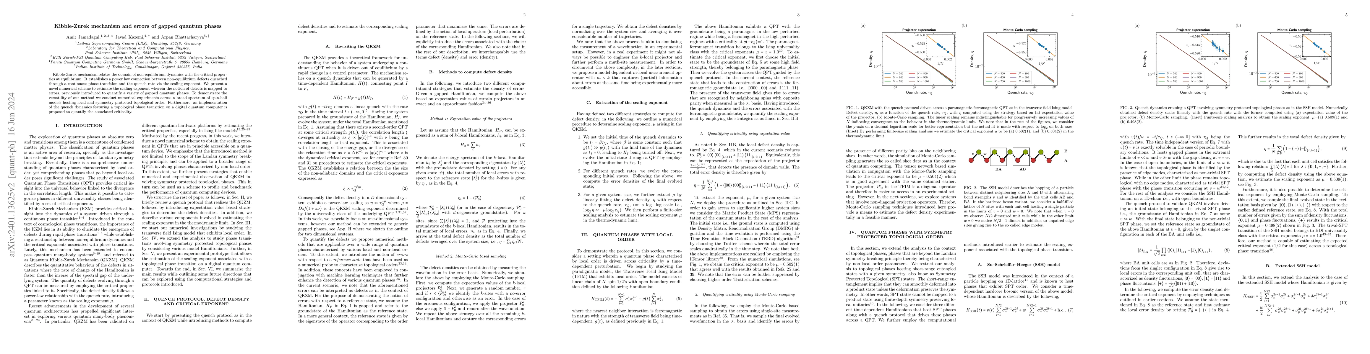 Thumbnail for Kibble-Zurek mechanism and errors of gapped quantum phases