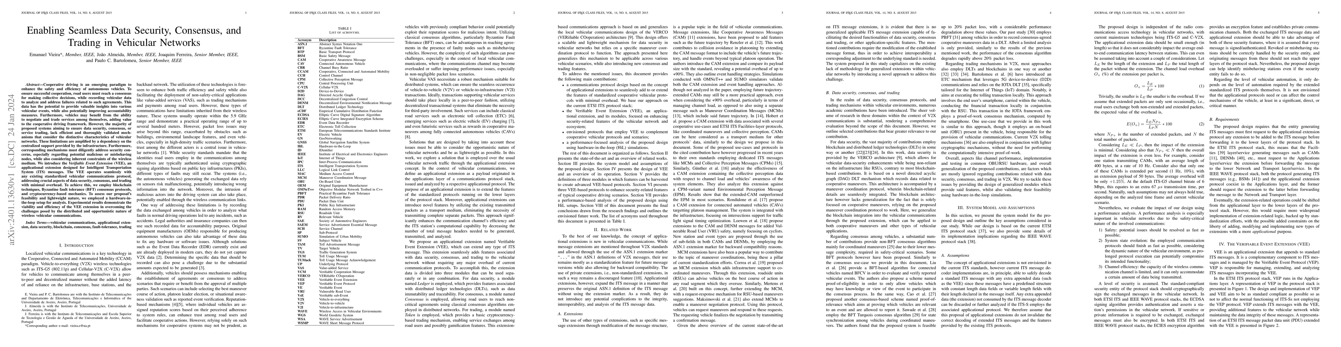 Thumbnail for Enabling Seamless Data Security, Consensus, and Trading in Vehicular
  Networks