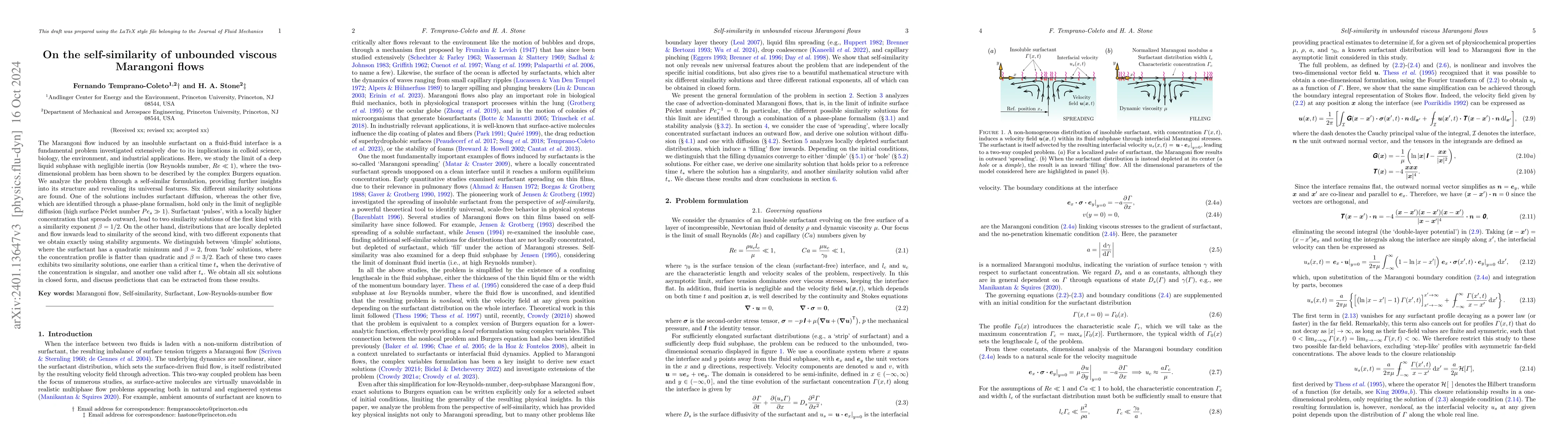 Thumbnail for On the self-similarity of unbounded viscous Marangoni flows