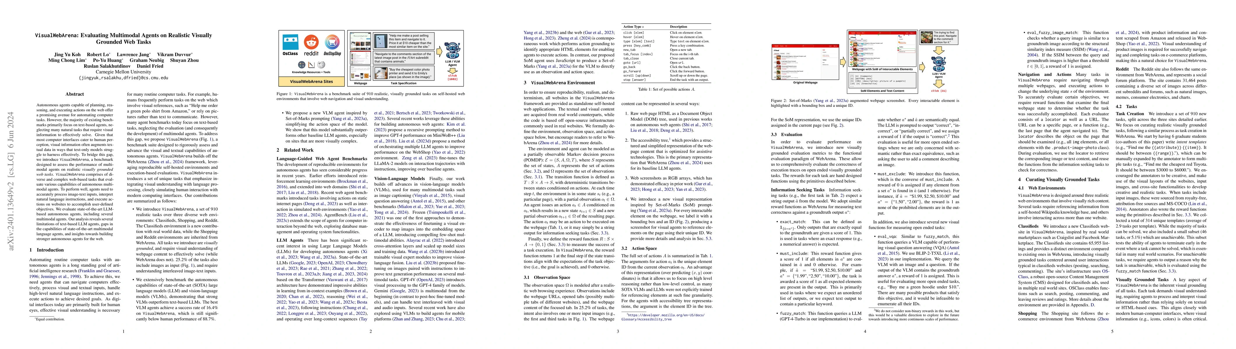 Thumbnail for VisualWebArena: Evaluating Multimodal Agents on Realistic Visual Web
  Tasks