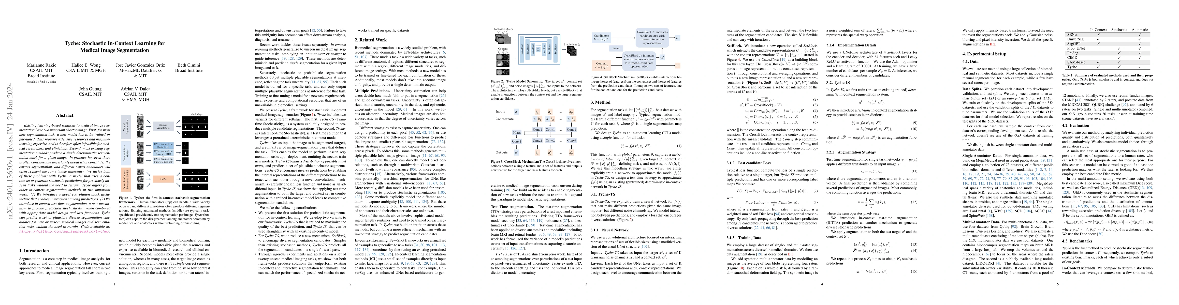 Thumbnail for Tyche: Stochastic In-Context Learning for Medical Image Segmentation