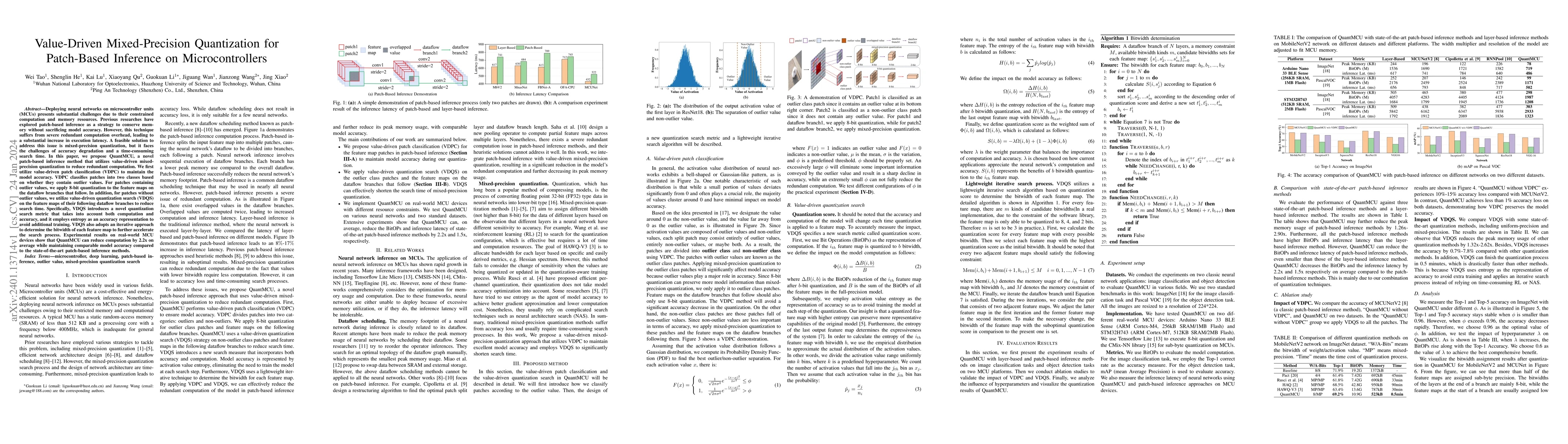 Thumbnail for Value-Driven Mixed-Precision Quantization for Patch-Based Inference on
  Microcontrollers