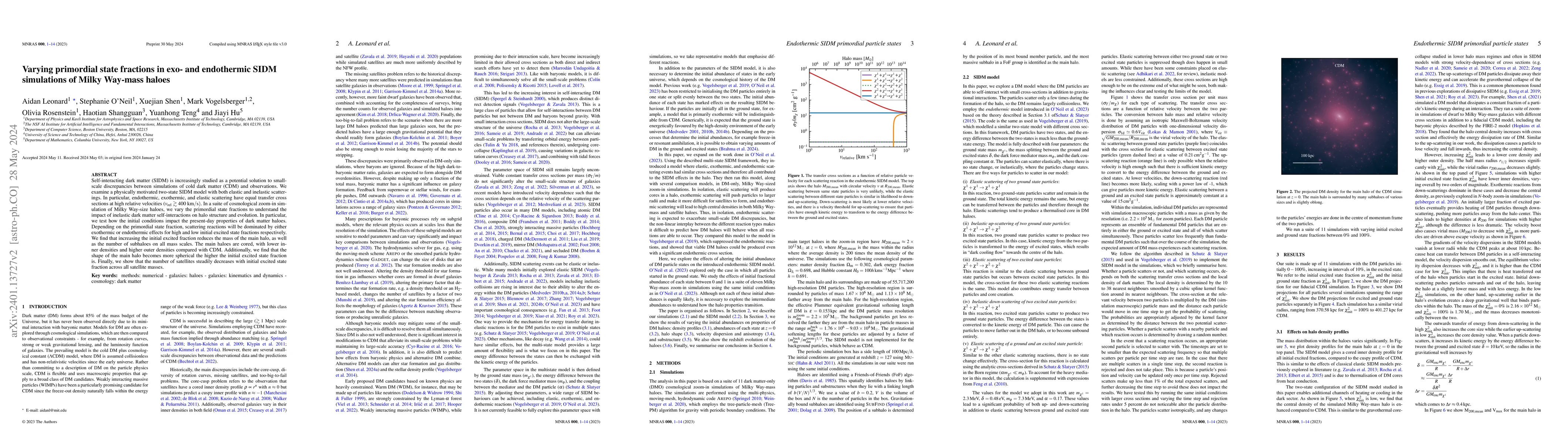 Thumbnail for Varying primordial state fractions in exo- and endothermic SIDM
  simulations of Milky Way-mass haloes