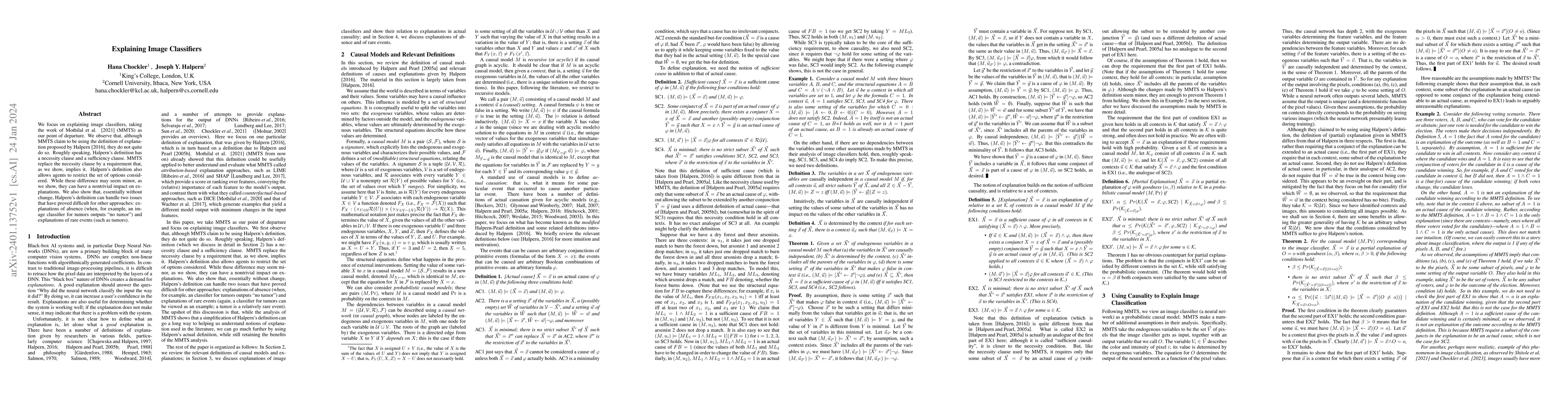 Thumbnail for Explaining Image Classifiers
