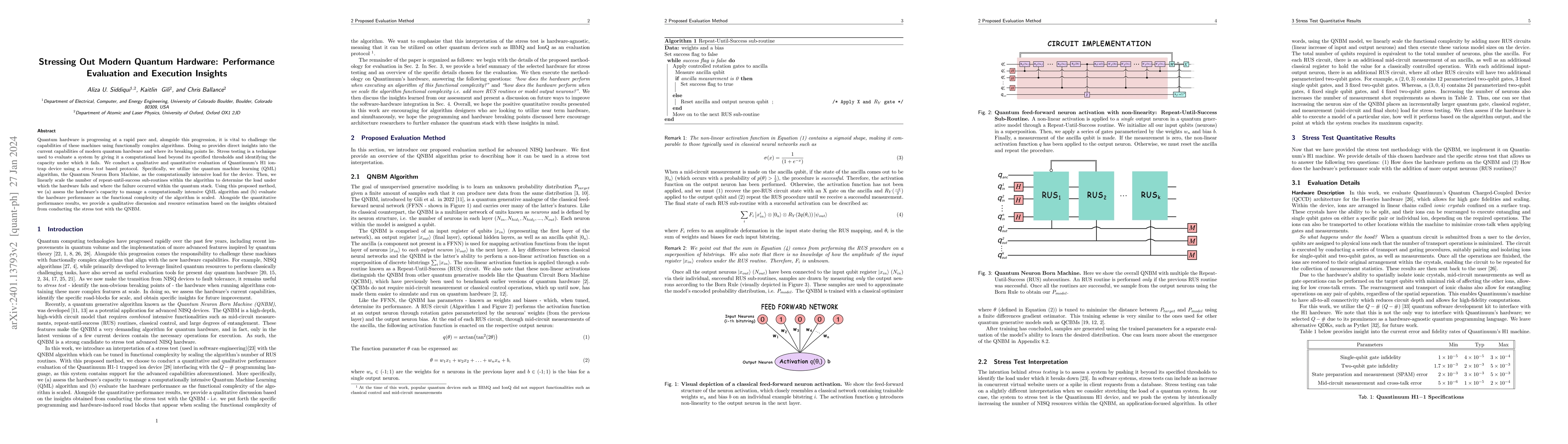 Thumbnail for Stressing Out Modern Quantum Hardware: Performance Evaluation and
  Execution Insights