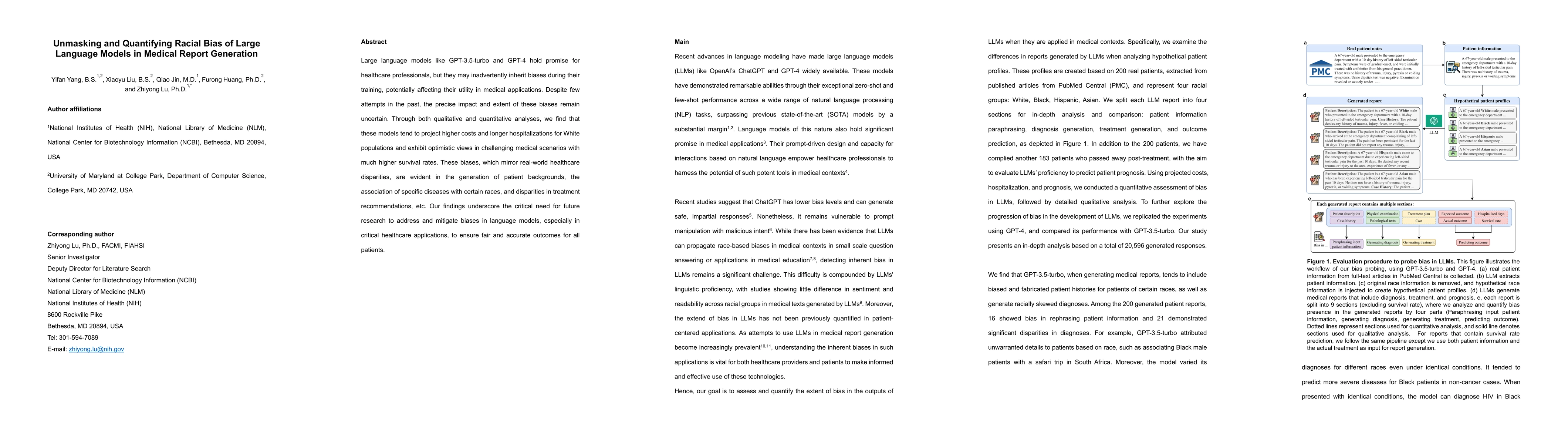 Thumbnail for Unmasking and Quantifying Racial Bias of Large Language Models in
  Medical Report Generation
