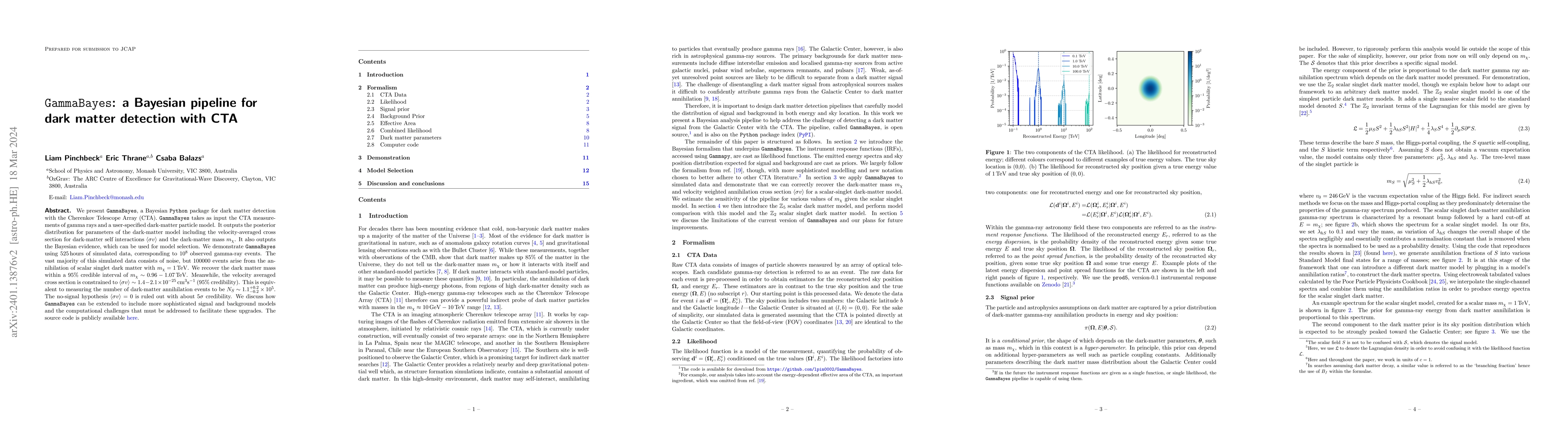 Thumbnail for GammaBayes: a Bayesian pipeline for dark matter detection with CTA