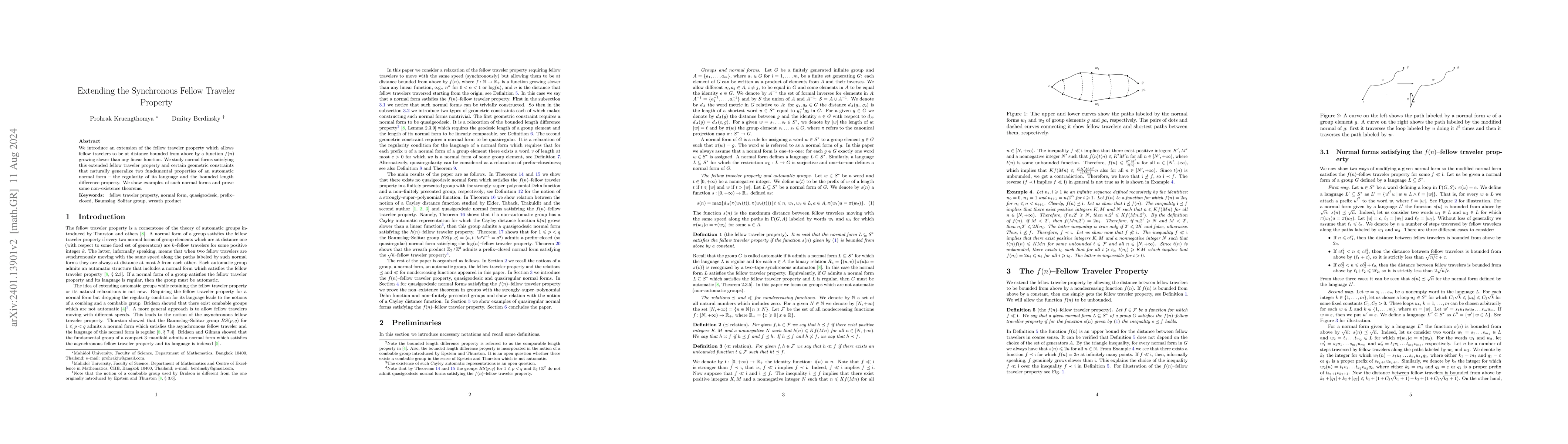 Thumbnail for Extending the Synchronous Fellow Traveler Property
