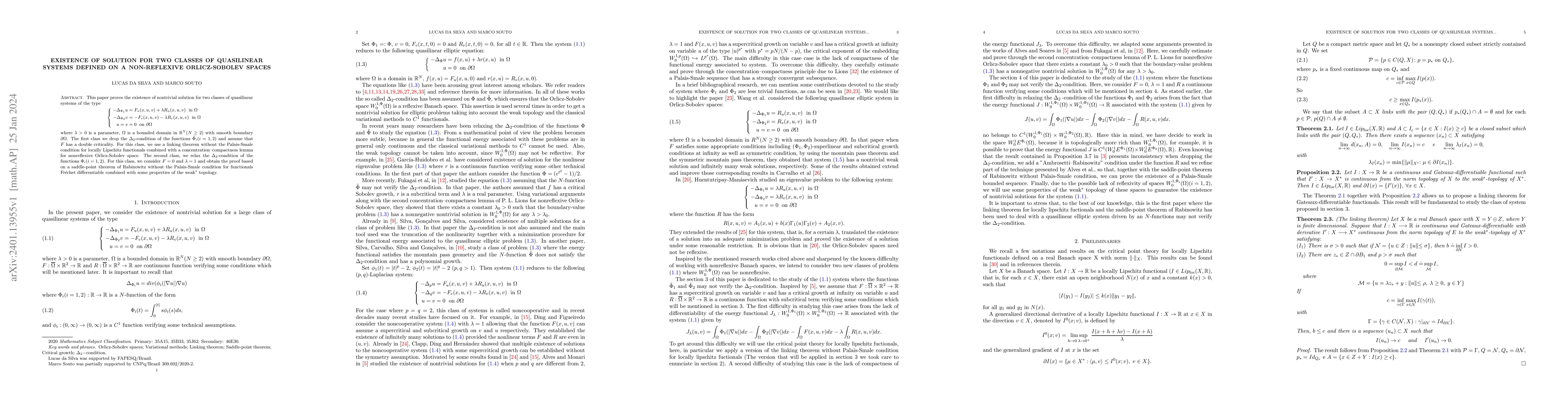 Thumbnail for Existence of solution for two classes of quasilinear systems defined on
  a non-reflexive Orlicz-Sobolev Spaces