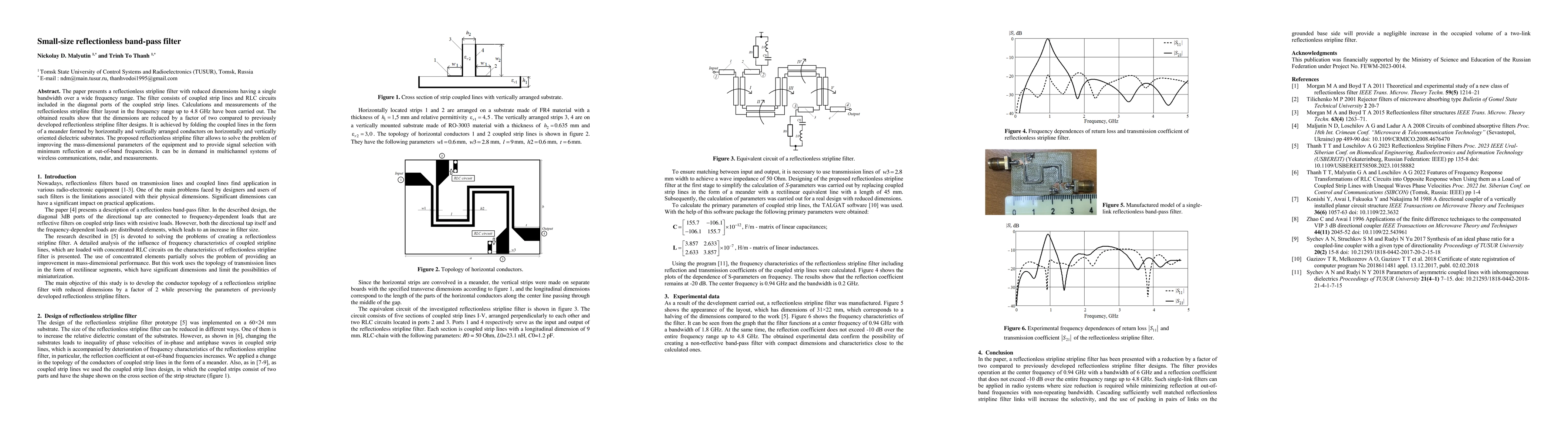 Thumbnail for Small-size reflectionless band-pass filter