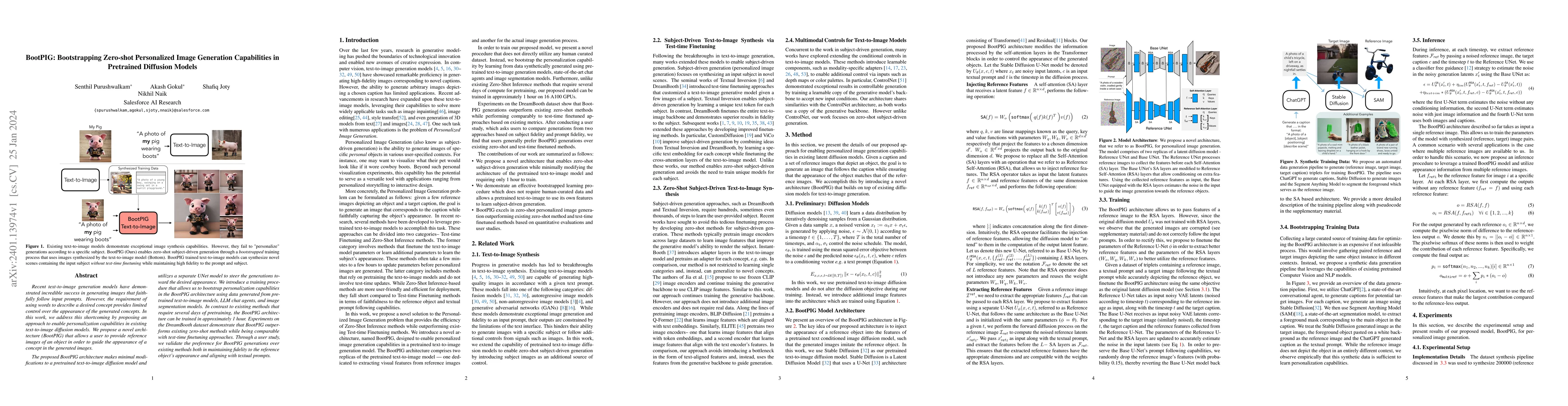 Thumbnail for BootPIG: Bootstrapping Zero-shot Personalized Image Generation
  Capabilities in Pretrained Diffusion Models