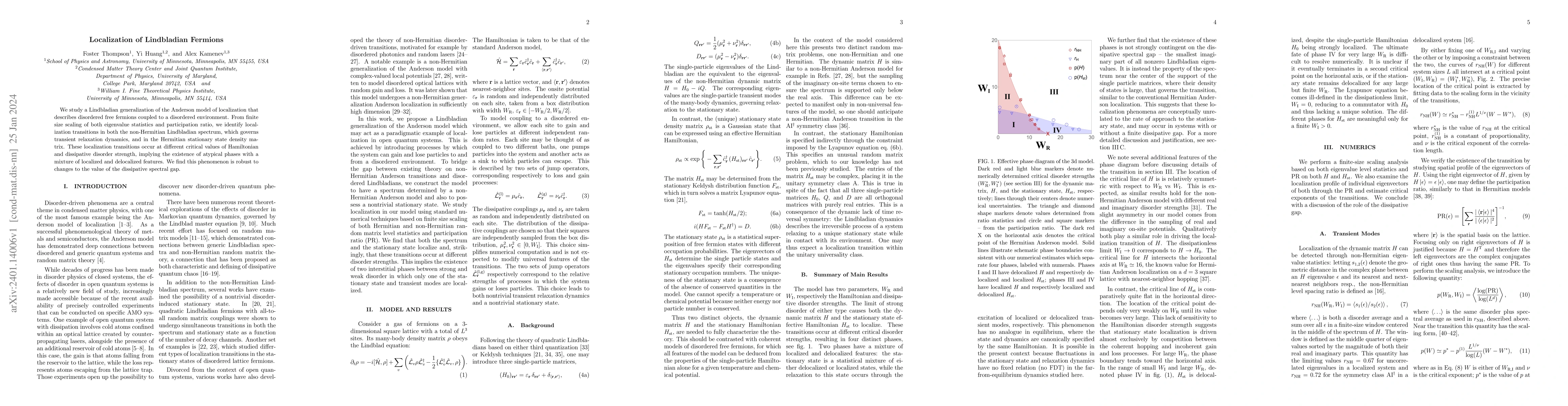 Thumbnail for Localization of Lindbladian Fermions