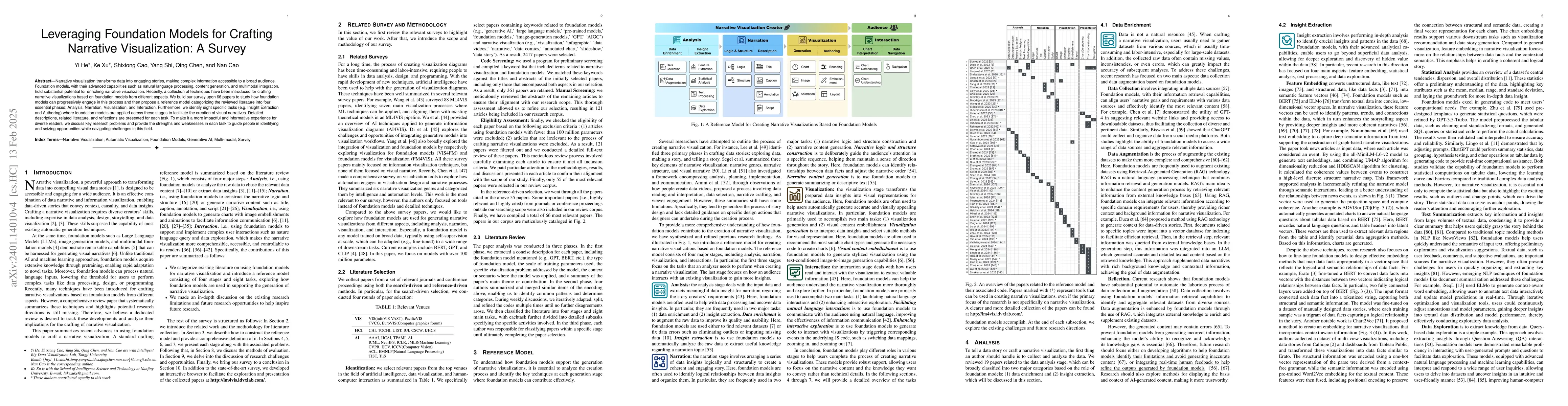 Thumbnail for Leveraging Large Models for Crafting Narrative Visualization: A Survey