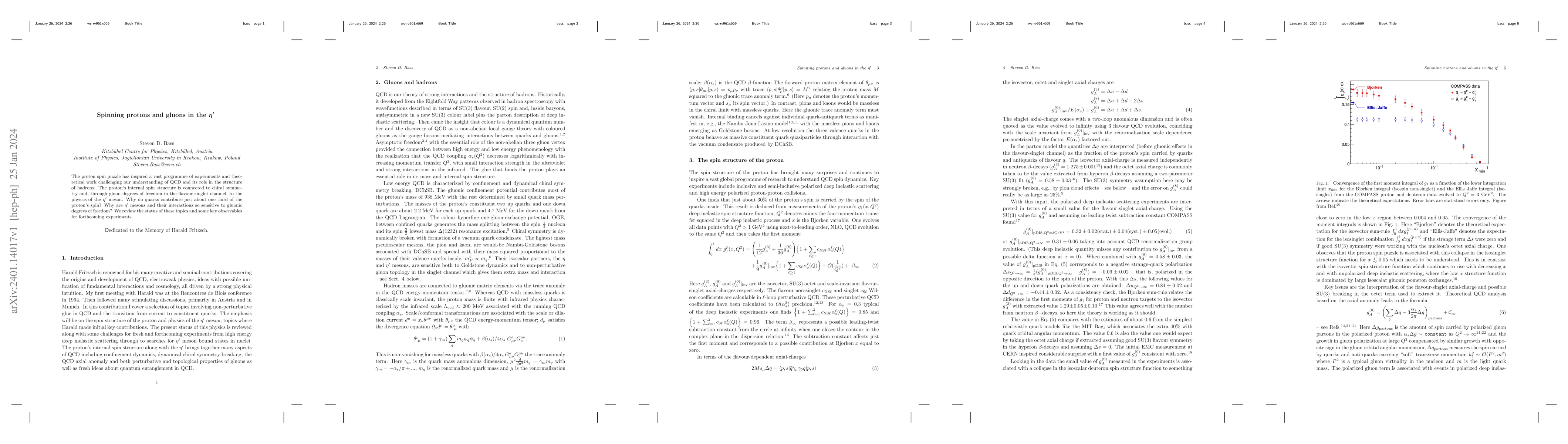 Thumbnail for Spinning protons and gluons in the $\eta'$