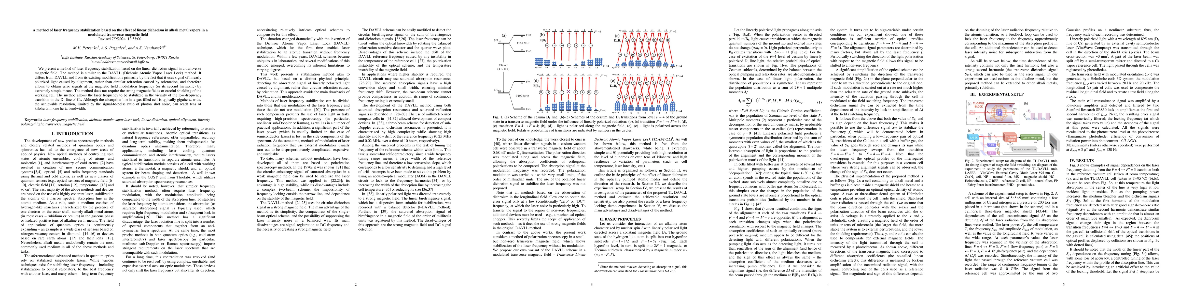 Thumbnail for A method of laser frequency stabilization based on the effect of linear
  dichroism in alkali metal vapors in a modulated transverse magnetic field