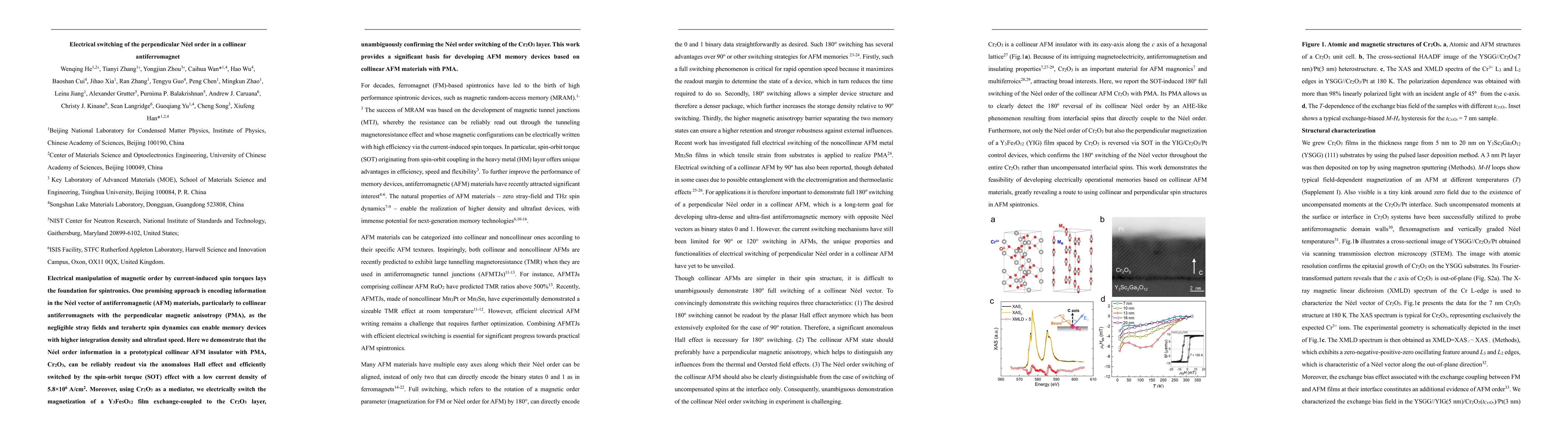 Thumbnail for Electrical switching of the perpendicular Neel order in a collinear
  antiferromagnet