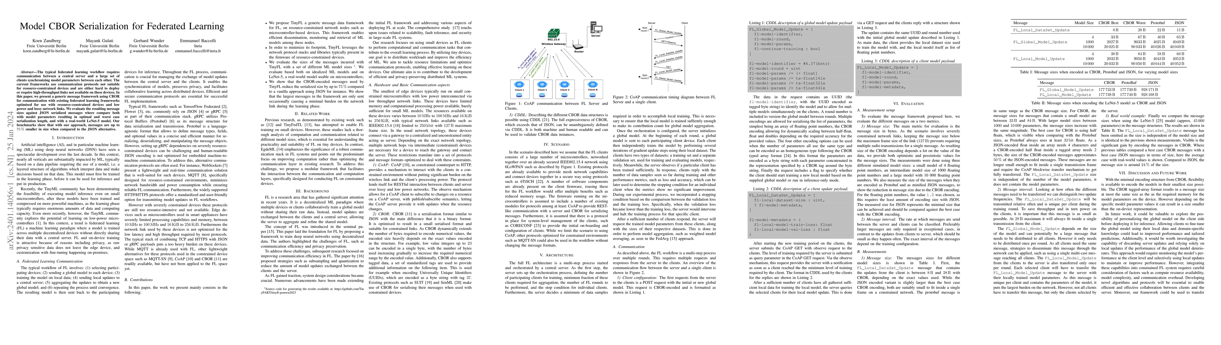 Thumbnail for Model CBOR Serialization for Federated Learning