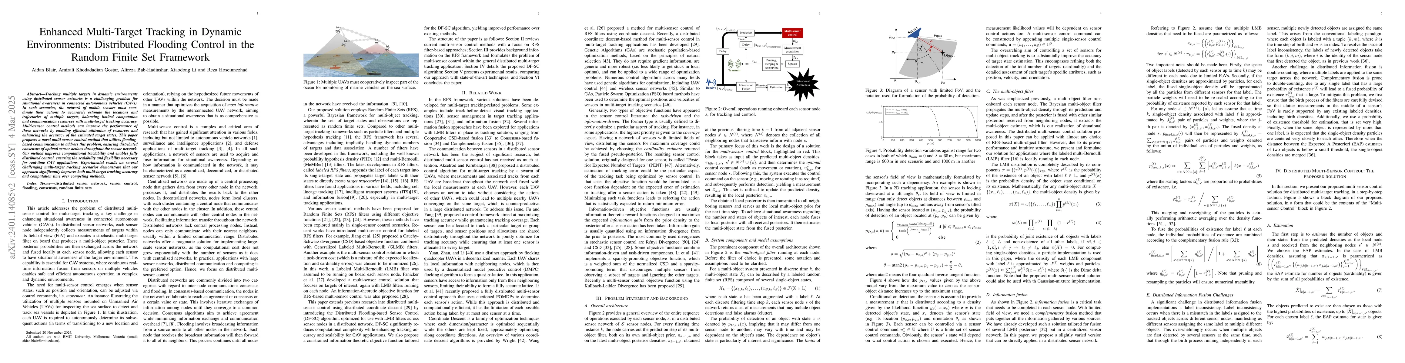 Thumbnail for Enhanced Multi-Target Tracking in Dynamic Environments: Distributed
  Control Methods Within the Random Finite Set Framework