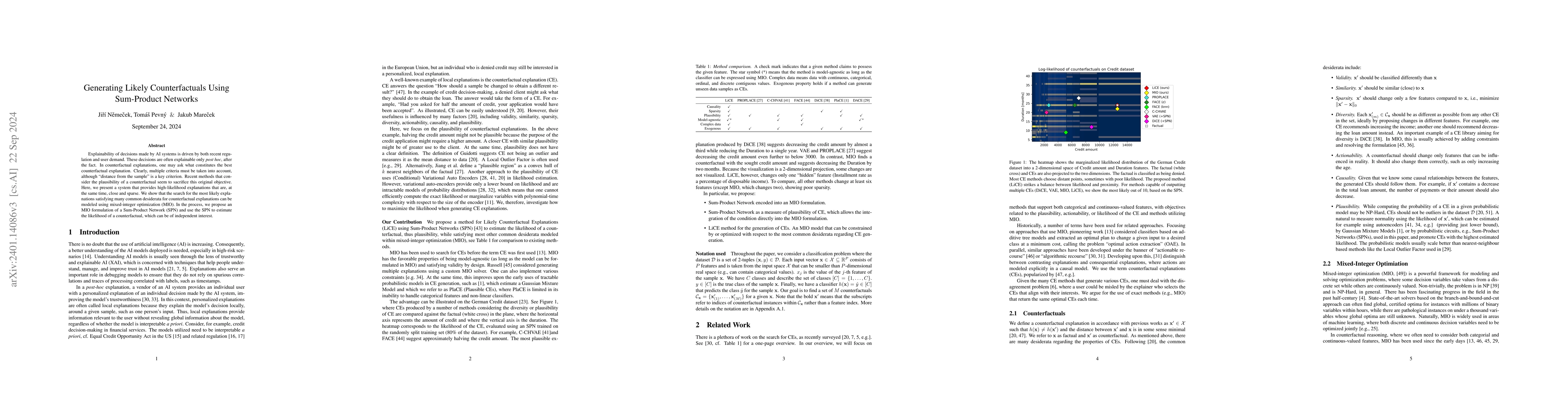 Thumbnail for Generating Likely Counterfactuals Using Sum-Product Networks