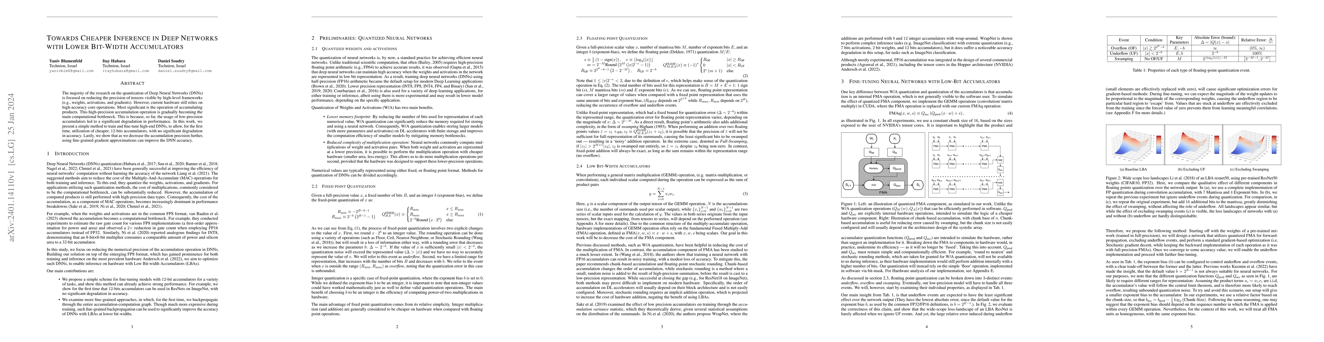 Thumbnail for Towards Cheaper Inference in Deep Networks with Lower Bit-Width
  Accumulators