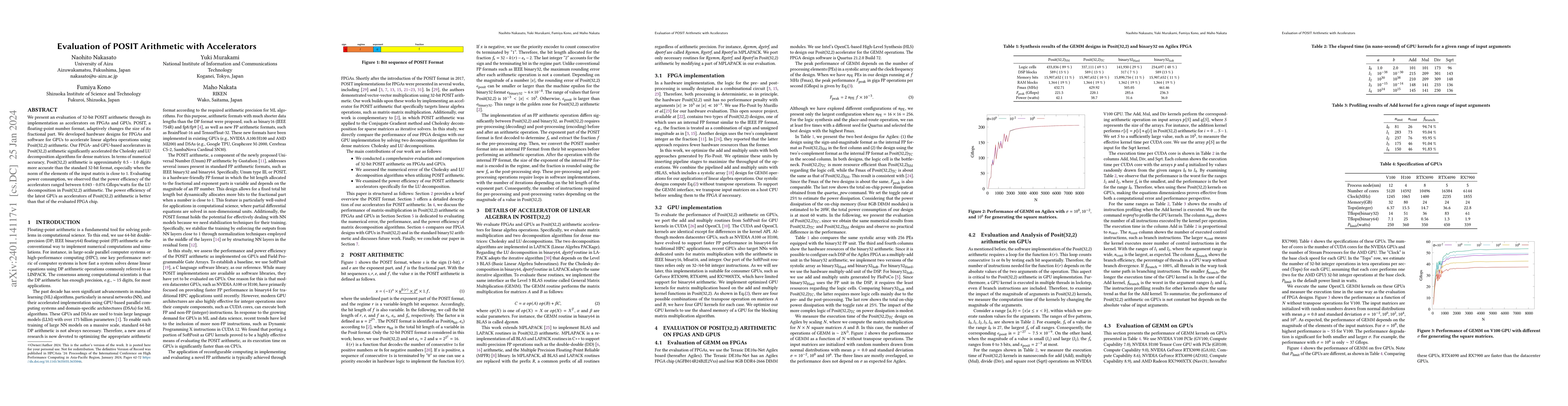 Thumbnail for Evaluation of POSIT Arithmetic with Accelerators