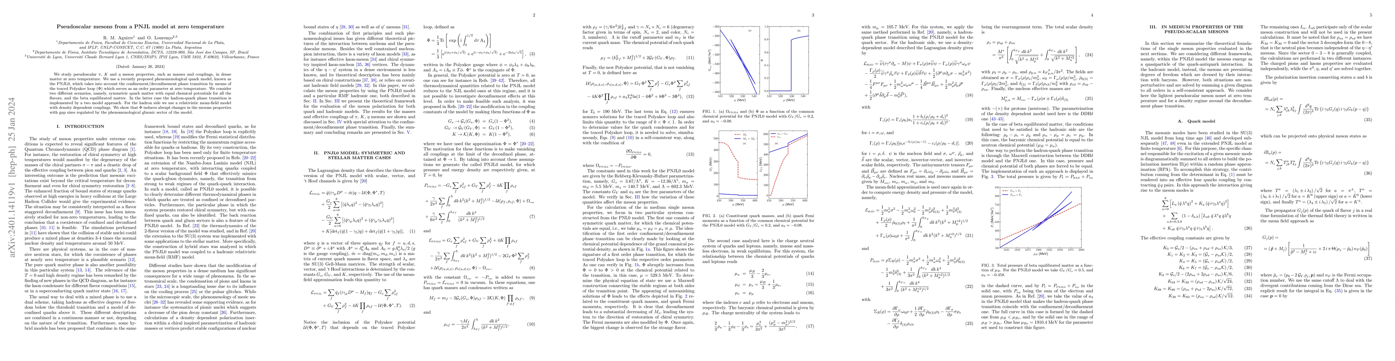 Thumbnail for Pseudoscalar mesons from a PNJL model at zero temperature