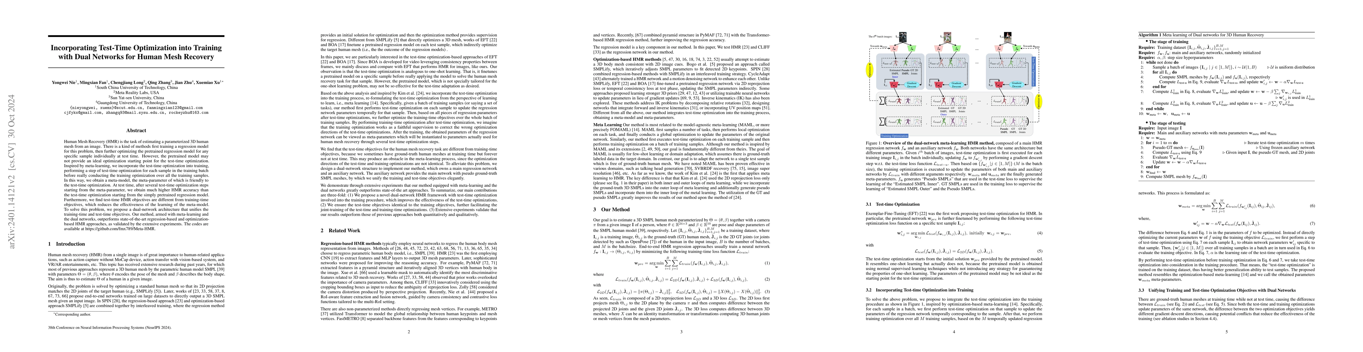 Thumbnail for Incorporating Exemplar Optimization into Training with Dual Networks for
  Human Mesh Recovery