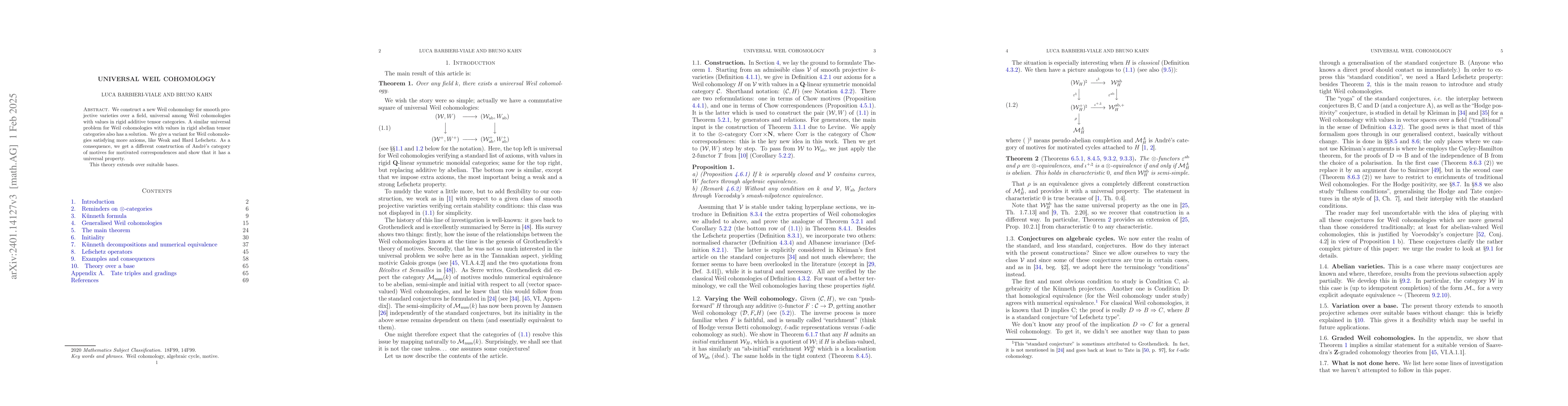 Thumbnail for Universal Weil cohomology