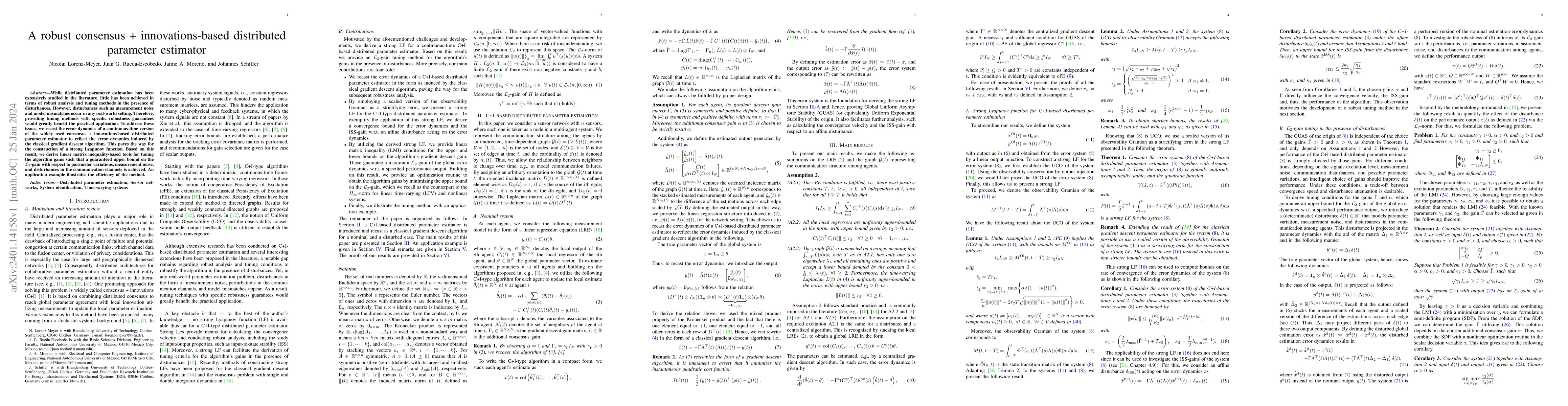 Thumbnail for A robust consensus + innovations-based distributed parameter estimator