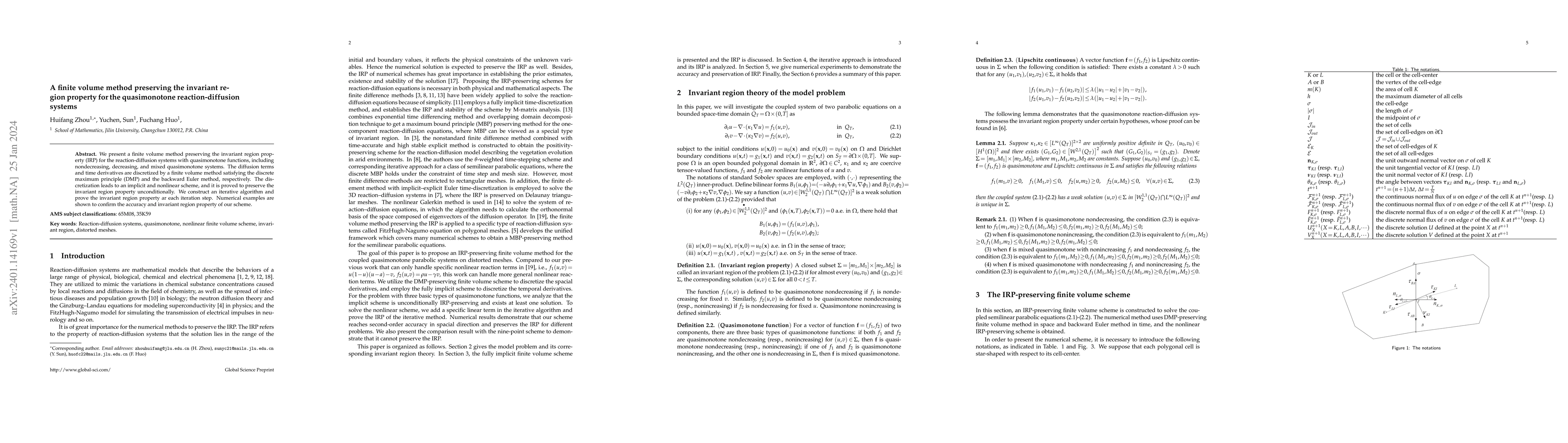 Thumbnail for A finite volume method preserving the invariant region property for the
  quasimonotone reaction-diffusion systems
