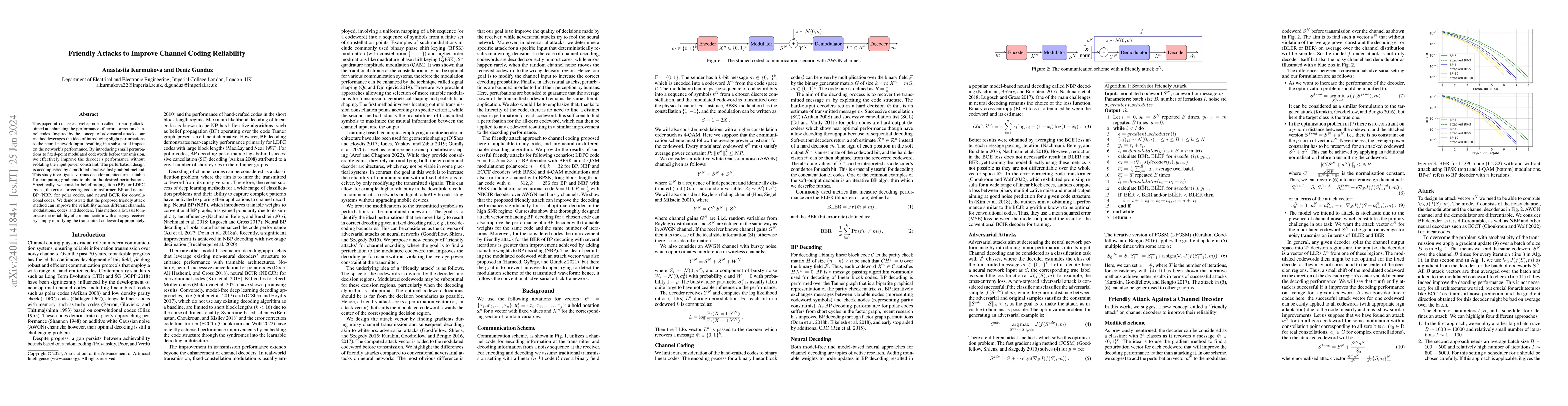 Thumbnail for Friendly Attacks to Improve Channel Coding Reliability