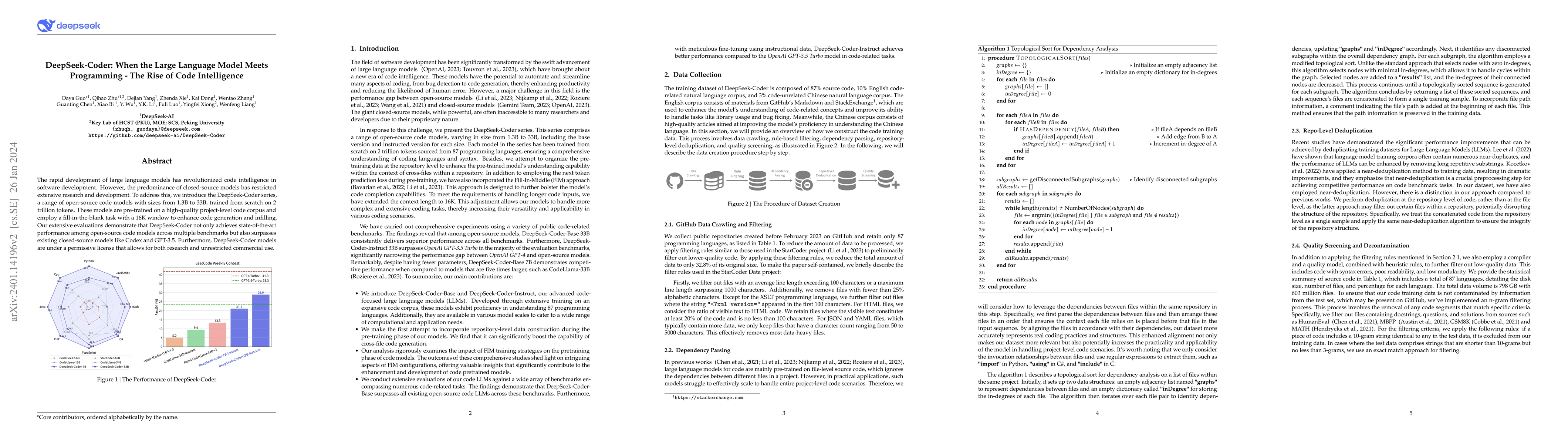 Thumbnail for DeepSeek-Coder: When the Large Language Model Meets Programming -- The
  Rise of Code Intelligence