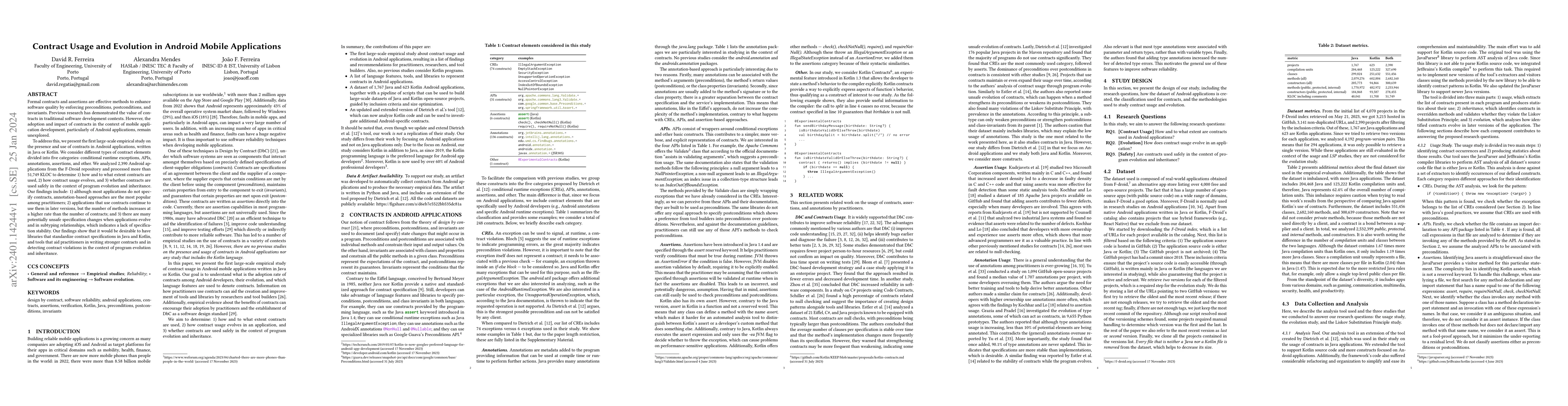 Thumbnail for Contract Usage and Evolution in Android Mobile Applications
