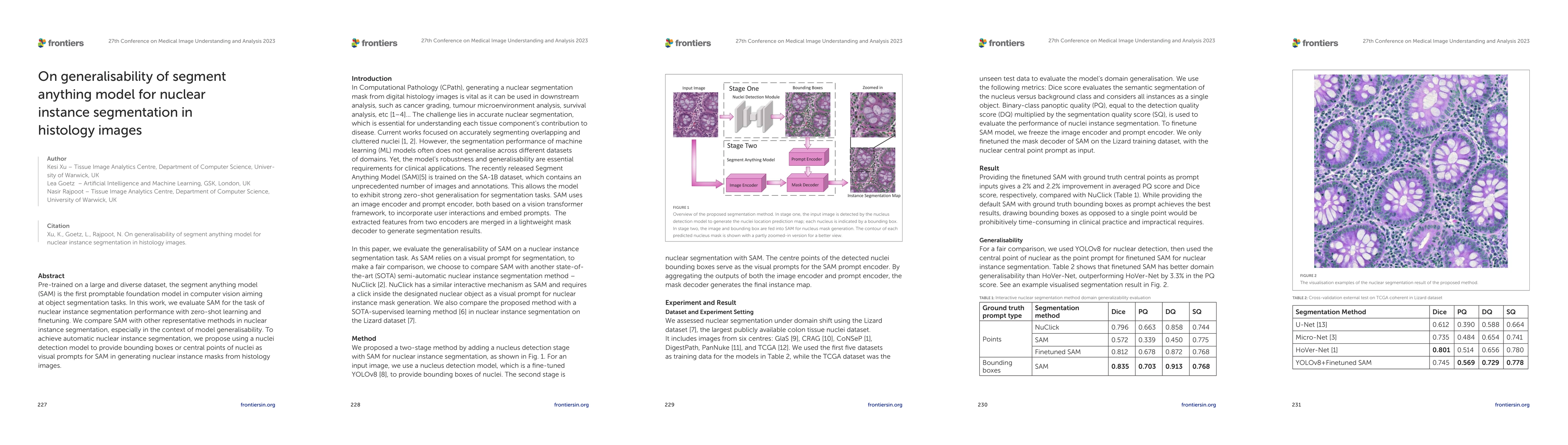 Thumbnail for On generalisability of segment anything model for nuclear instance
  segmentation in histology images
