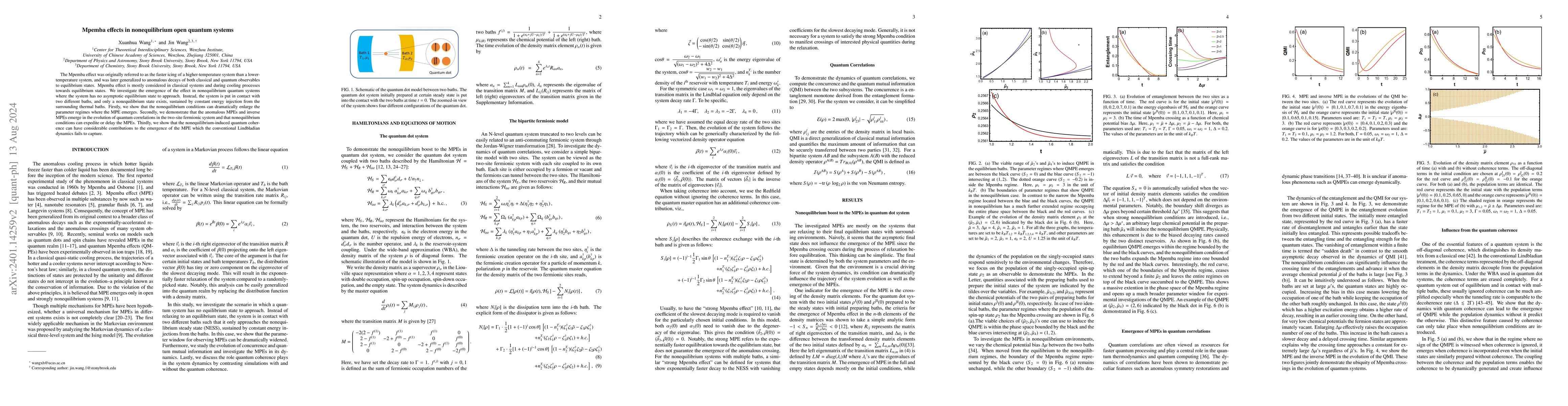 Thumbnail for Mpemba effects in nonequilibrium open quantum systems