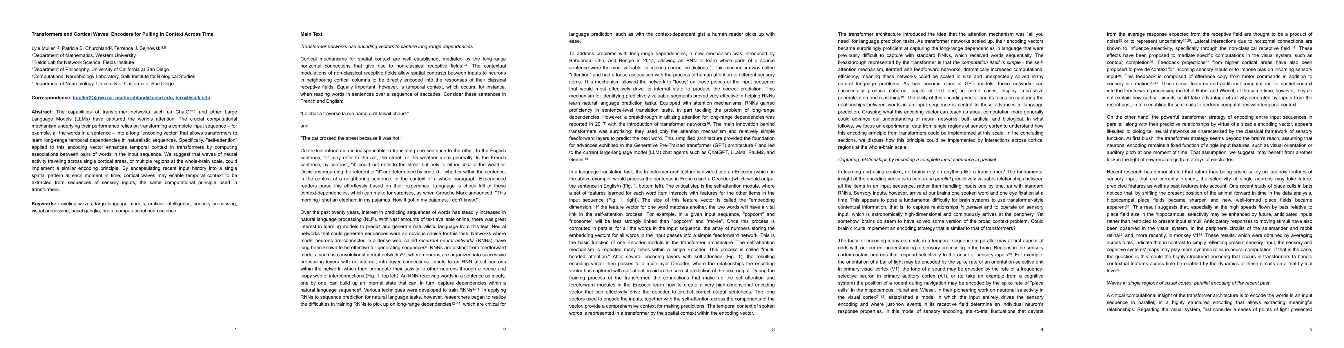 Thumbnail for Transformers and Cortical Waves: Encoders for Pulling In Context Across
  Time