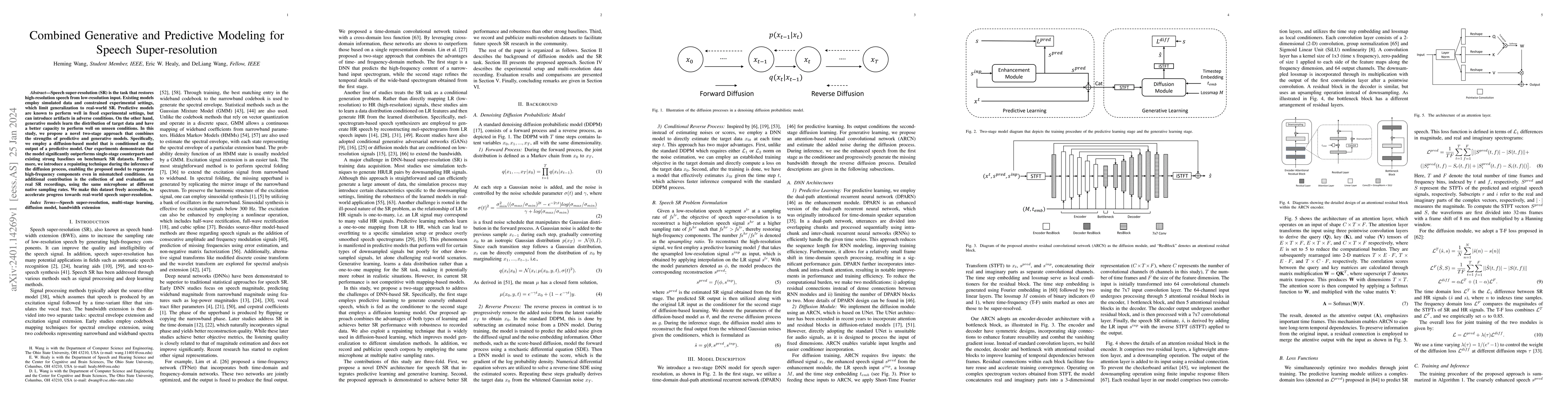 Thumbnail for Combined Generative and Predictive Modeling for Speech Super-resolution
