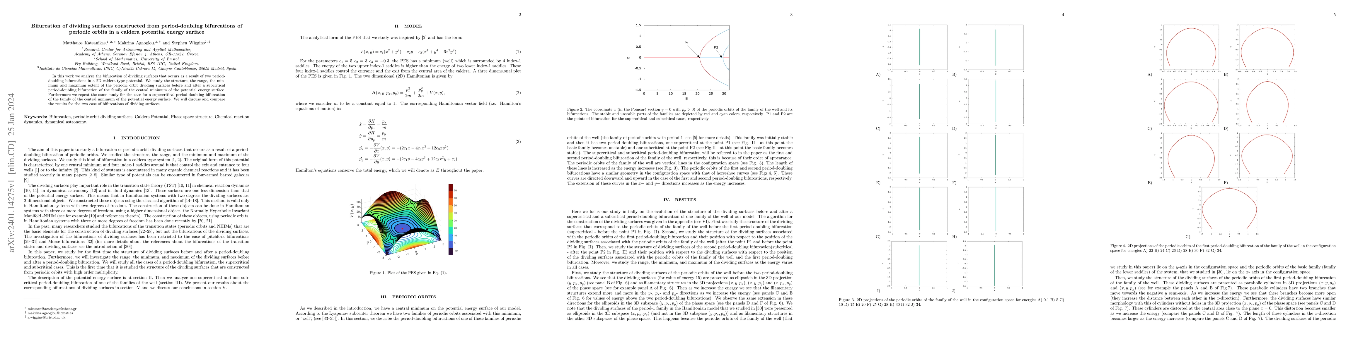 Thumbnail for Bifurcation of Dividing Surfaces Constructed from Period-Doubling
  Bifurcations of Periodic Orbits in a Caldera Potential Energy Surface