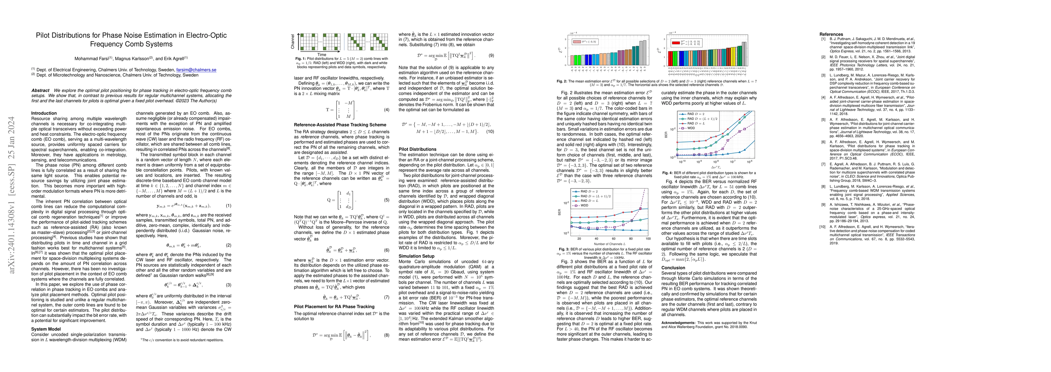 Thumbnail for Pilot Distributions for Phase Noise Estimation in Electro-Optic
  Frequency Comb Systems
