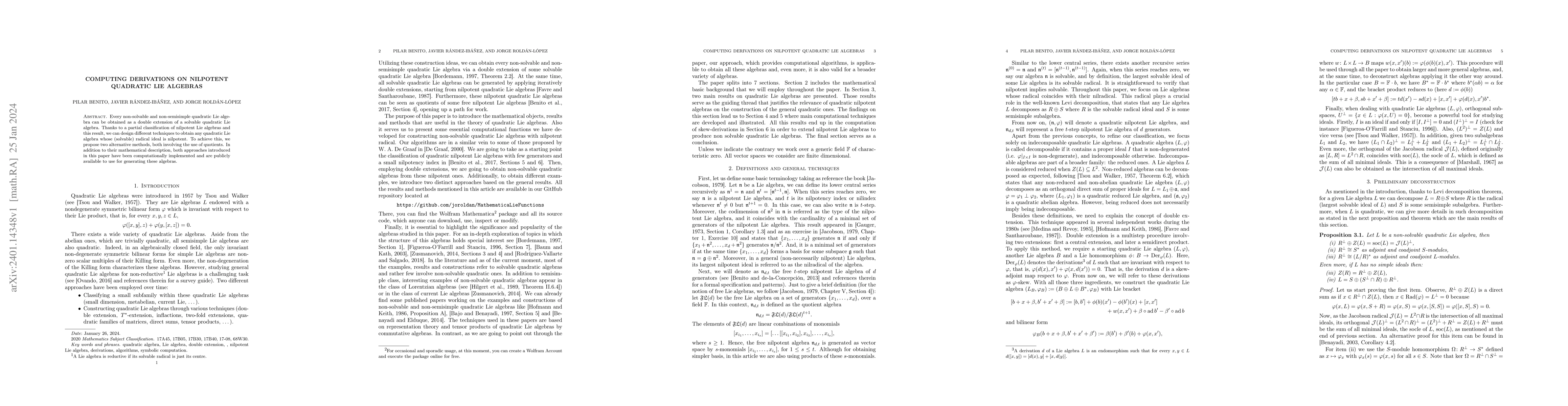 Thumbnail for Computing Derivations on Nilpotent Quadratic Lie Algebras