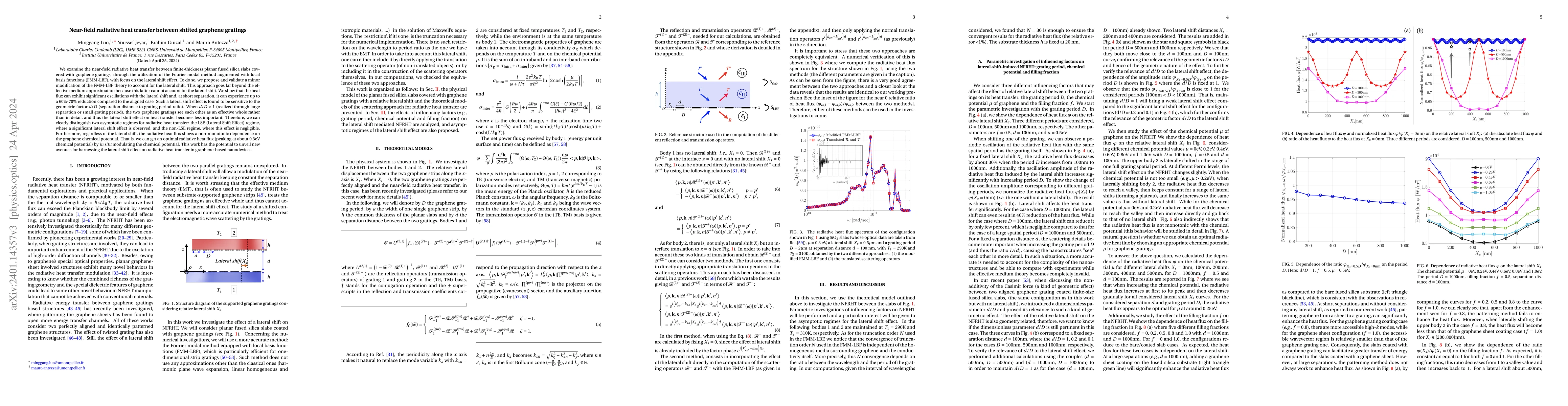 Thumbnail for Near-field radiative heat transfer between shifted graphene gratings