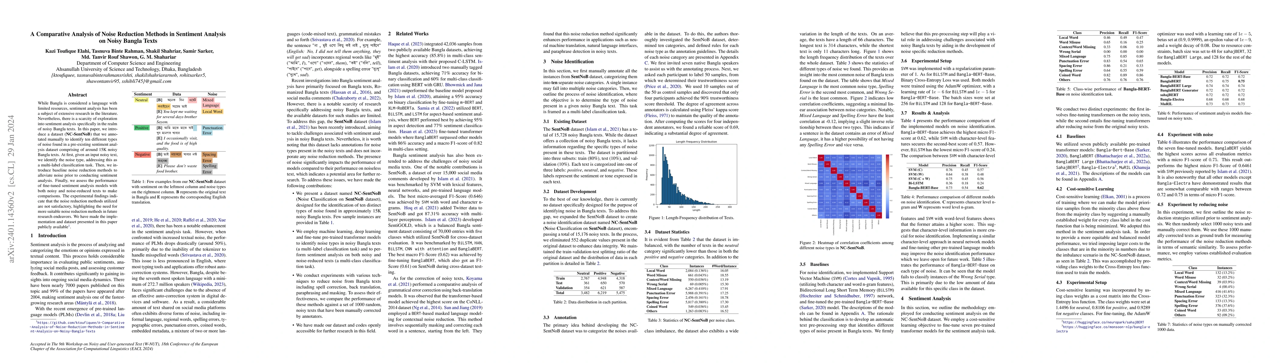 Thumbnail for A Comparative Analysis of Noise Reduction Methods in Sentiment Analysis
  on Noisy Bangla Texts