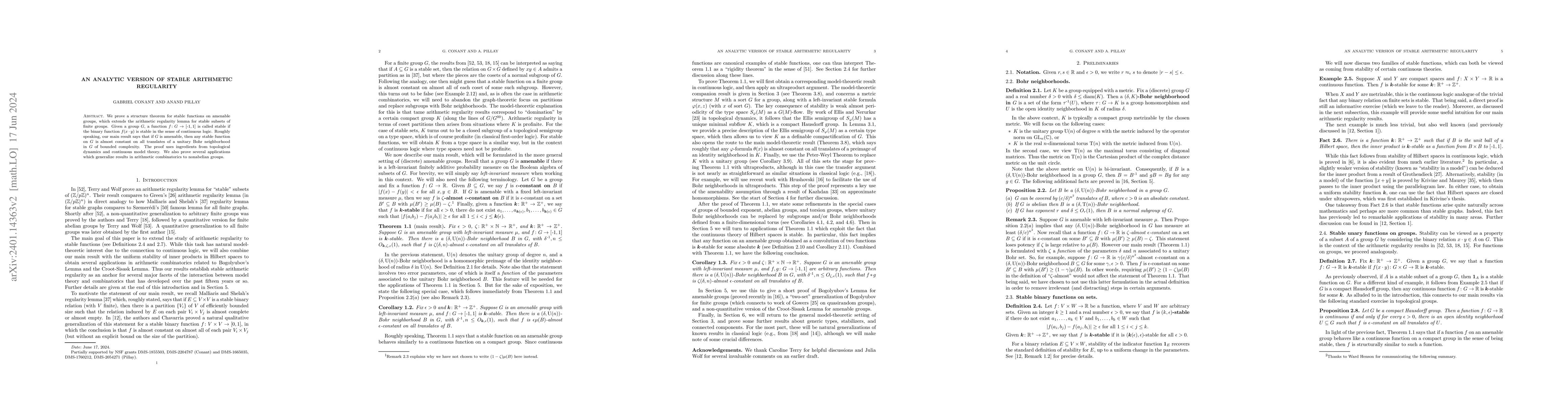 Thumbnail for An analytic version of stable arithmetic regularity