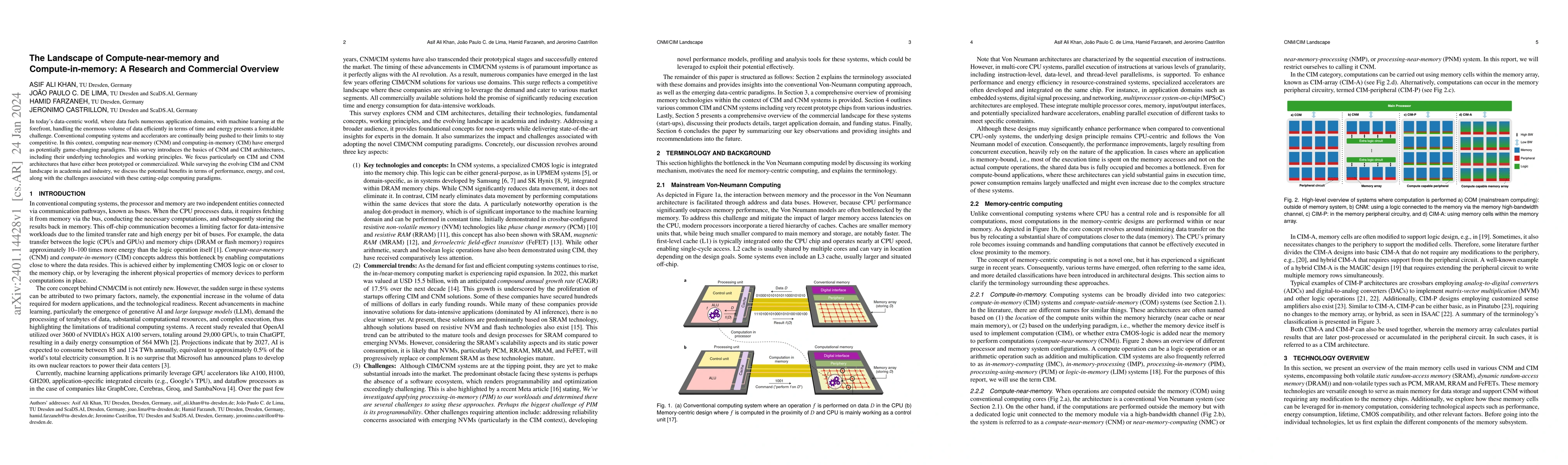 Thumbnail for The Landscape of Compute-near-memory and Compute-in-memory: A Research
  and Commercial Overview