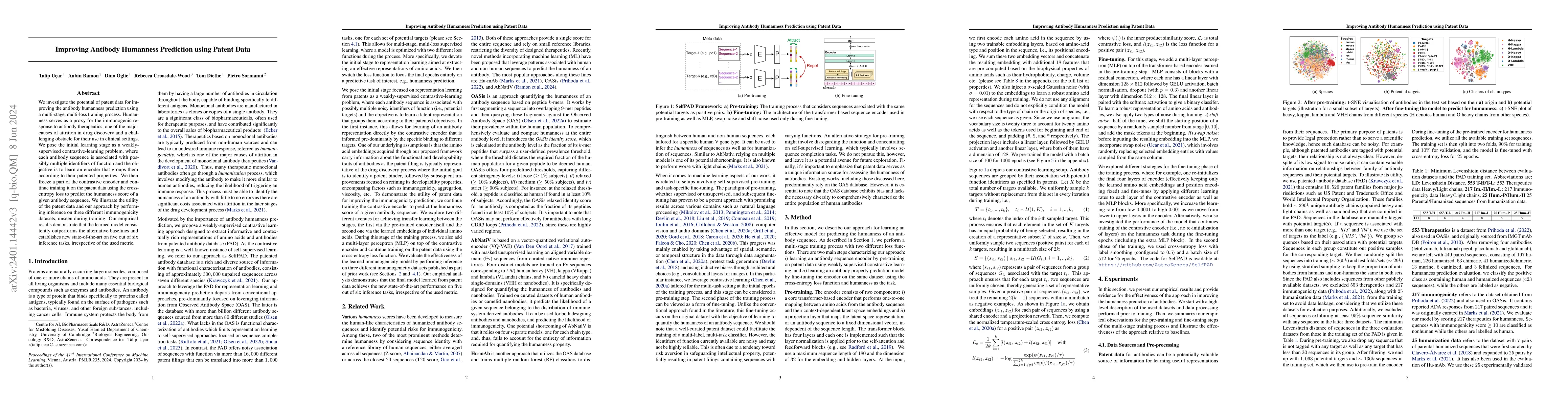Thumbnail for Improving Antibody Humanness Prediction using Patent Data