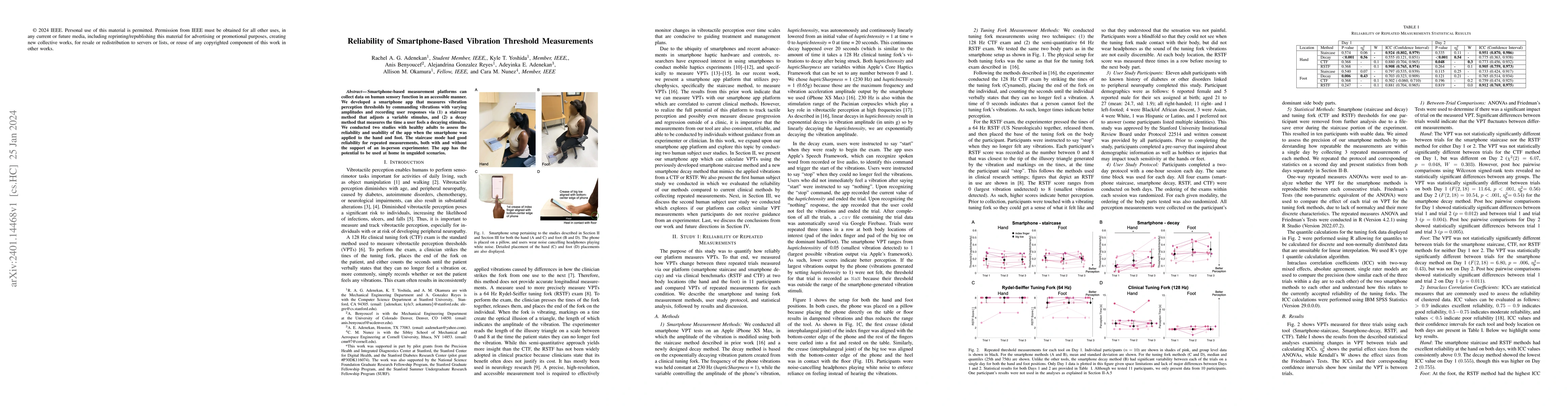 Thumbnail for Reliability of Smartphone-Based Vibration Threshold Measurements