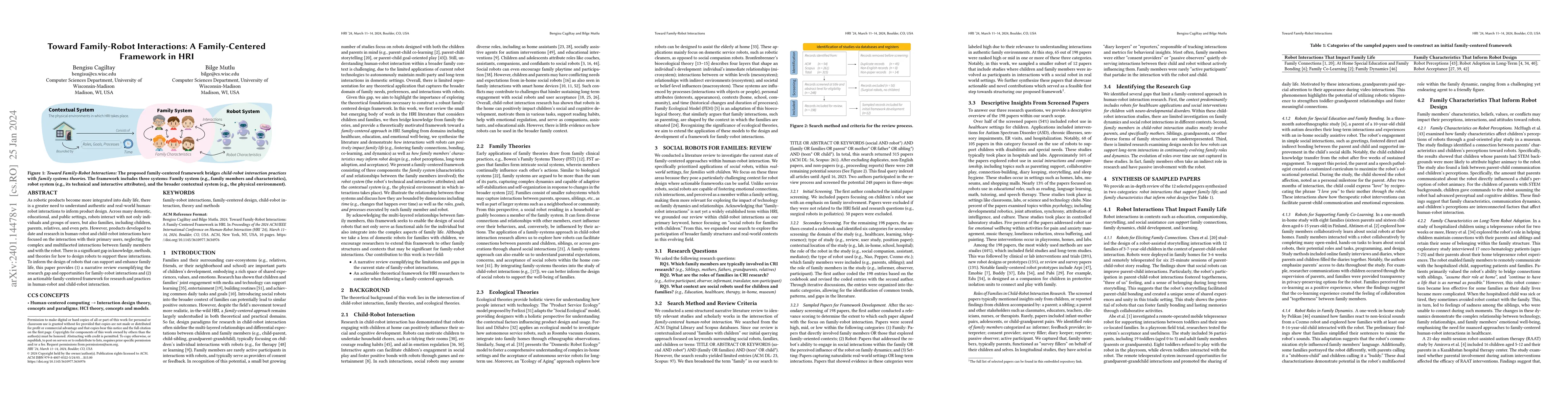 Thumbnail for Toward Family-Robot Interactions: A Family-Centered Framework in HRI