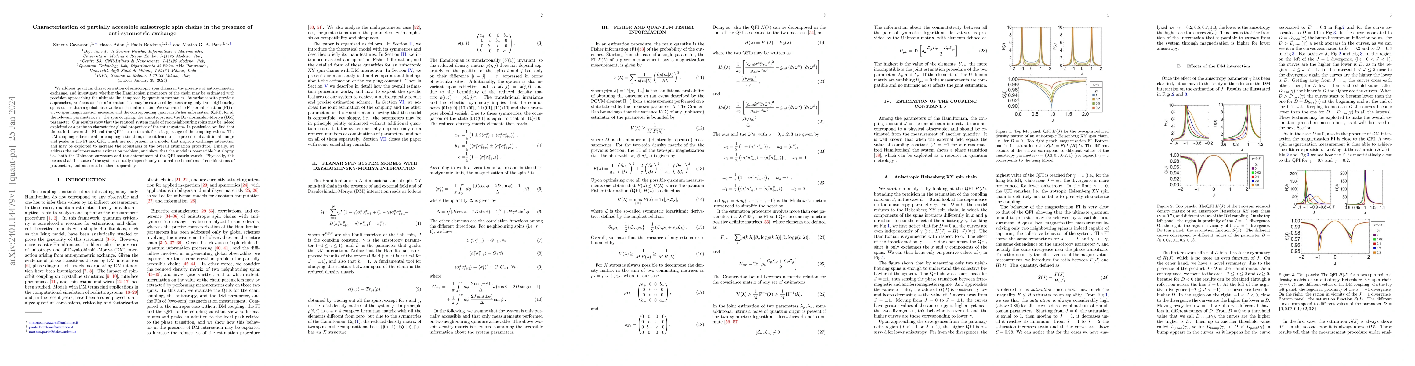 Thumbnail for Characterization of partially accessible anisotropic spin chains in the
  presence of anti-symmetric exchange