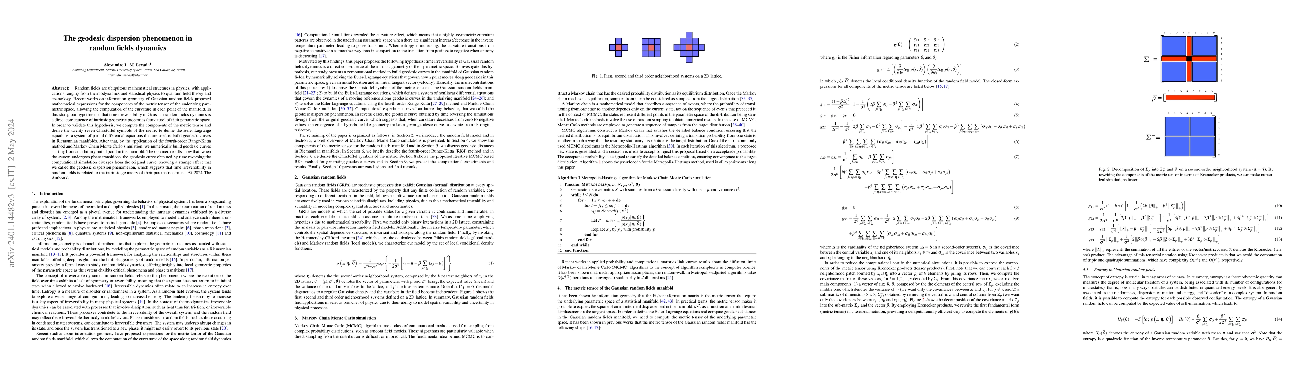 Thumbnail for The geodesic dispersion phenomenon in random fields dynamics